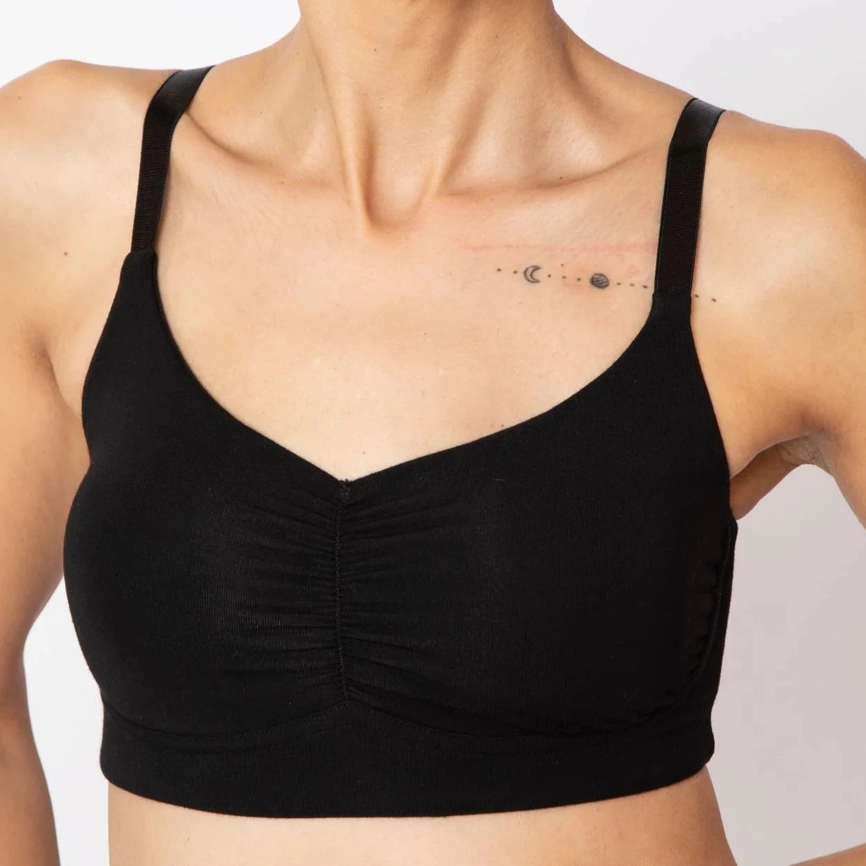 Monica Full Coverage Bra | AnaOno at Bra Sisters | Medium support full coverage bra in Black colour, suitable after a mastectomy.