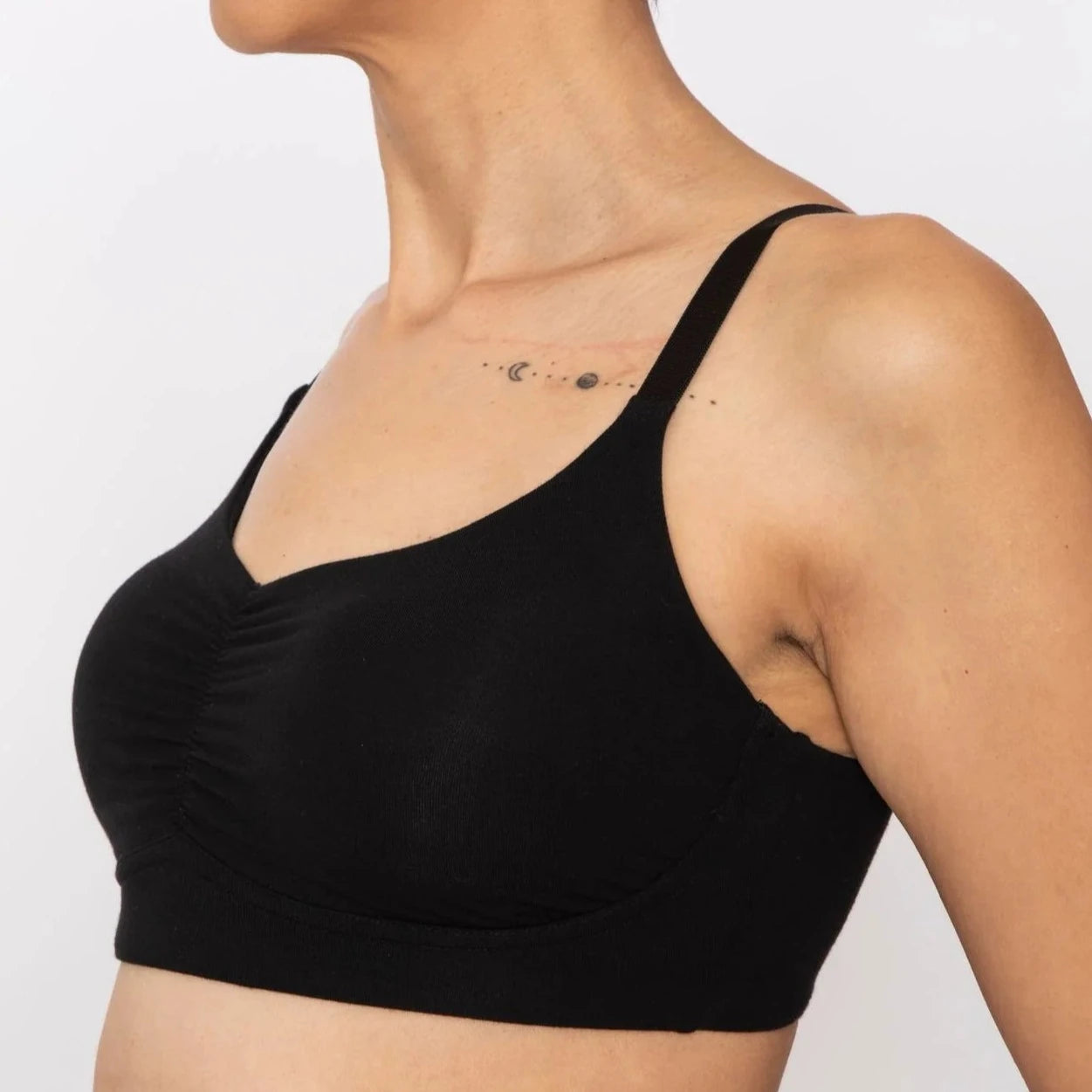 Monica Full Coverage Bra | AnaOno at Bra Sisters | Medium support full coverage bra in Black colour, suitable after a mastectomy.