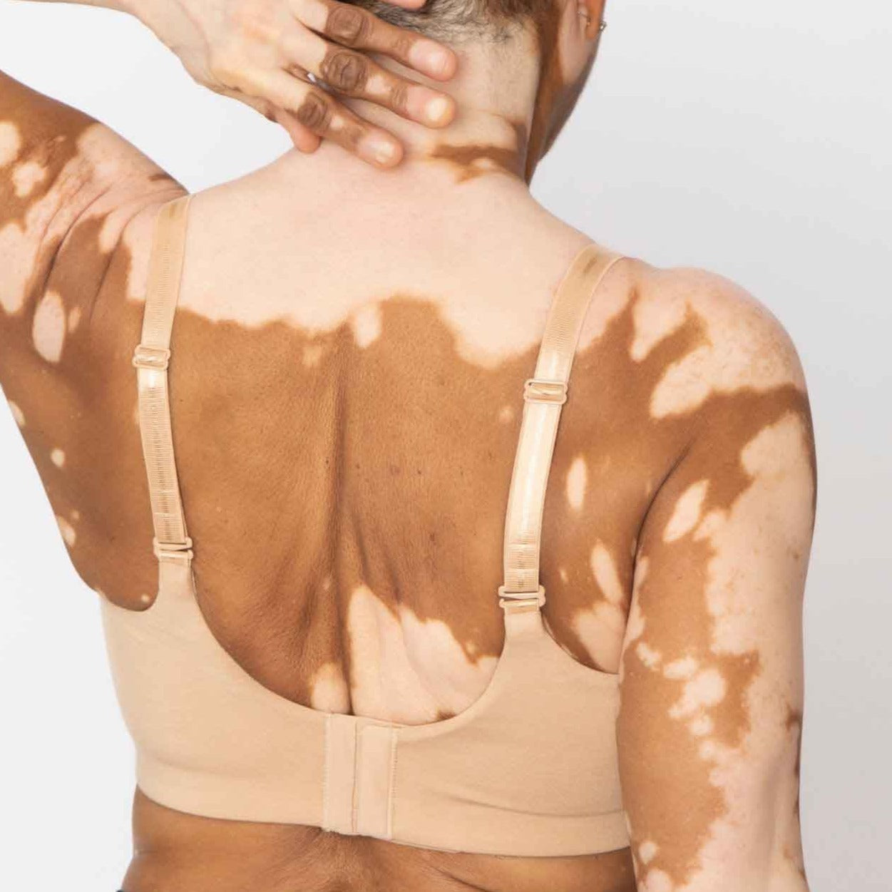 Monica Full Coverage Bra | AnaOno at Bra Sisters | Medium support full coverage bra in Sand colour, suitable after a mastectomy.