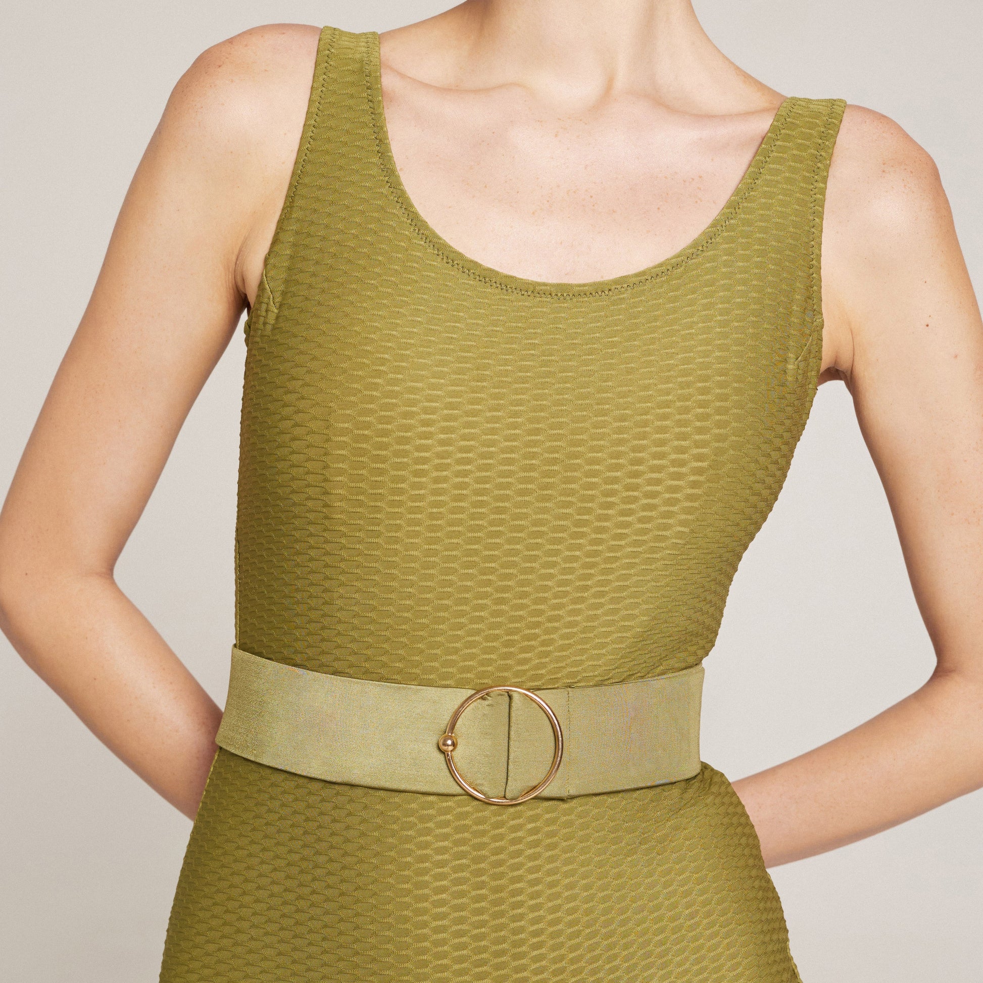 Carmen Swimsuit in Olive | Megami's Prosthesis Adaptive Shaping Swimsuits at The Bra Sisters