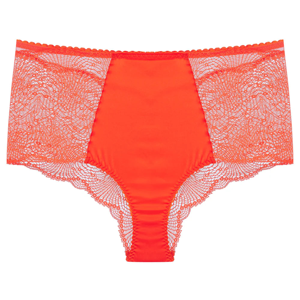 Fiesty Pant in Mandarin | LoveRose Lingerie …luxurious, wire free lingerie engineered with clever hidden support and made in beautiful mood boosting colours with silks and recycled lace and mesh | The Bra Sisters