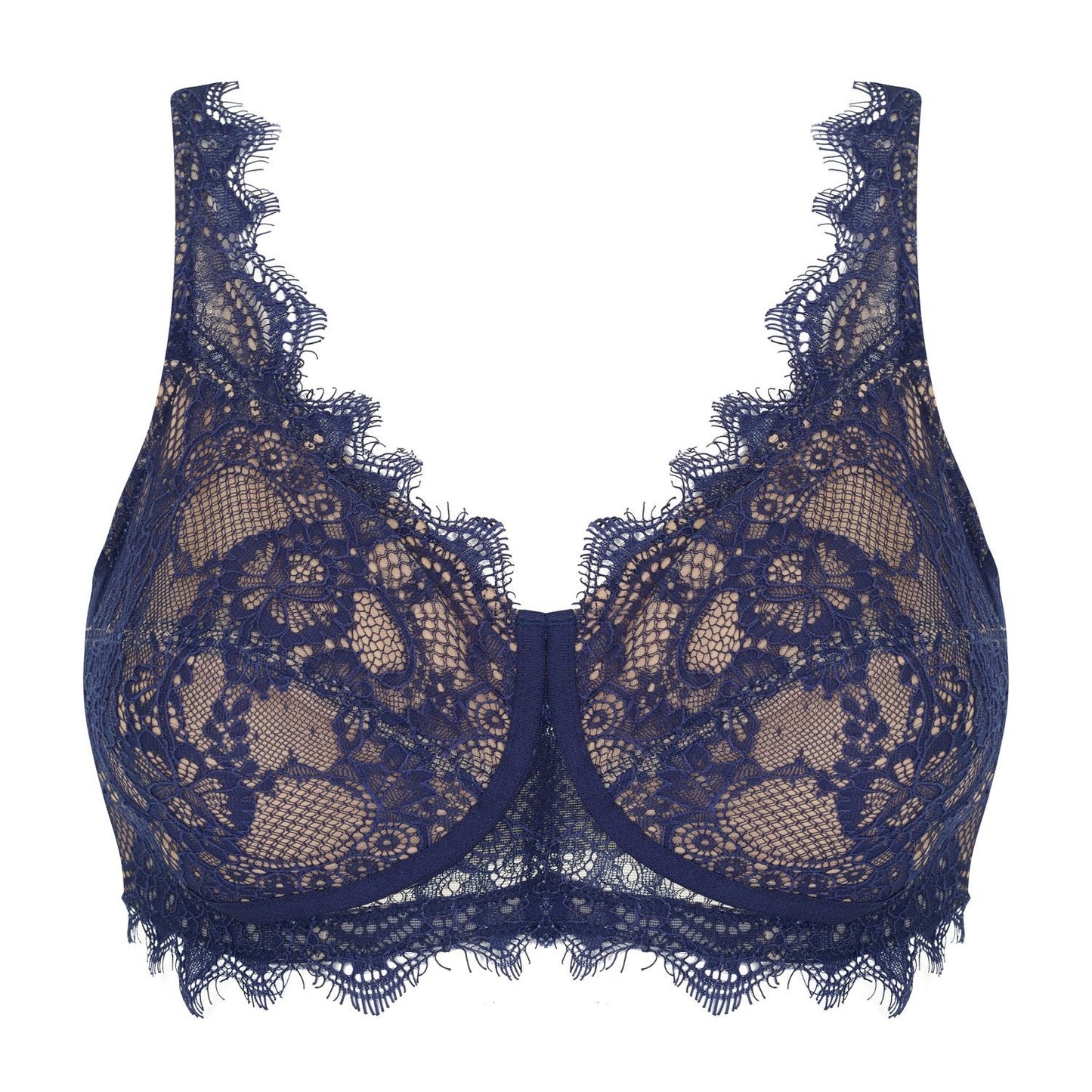 Unlined Prosthesis Bra in Blue | Mastectomy Bra by Megami Lingerie | Post surgery luxury lingerie for women touched by breast cancer