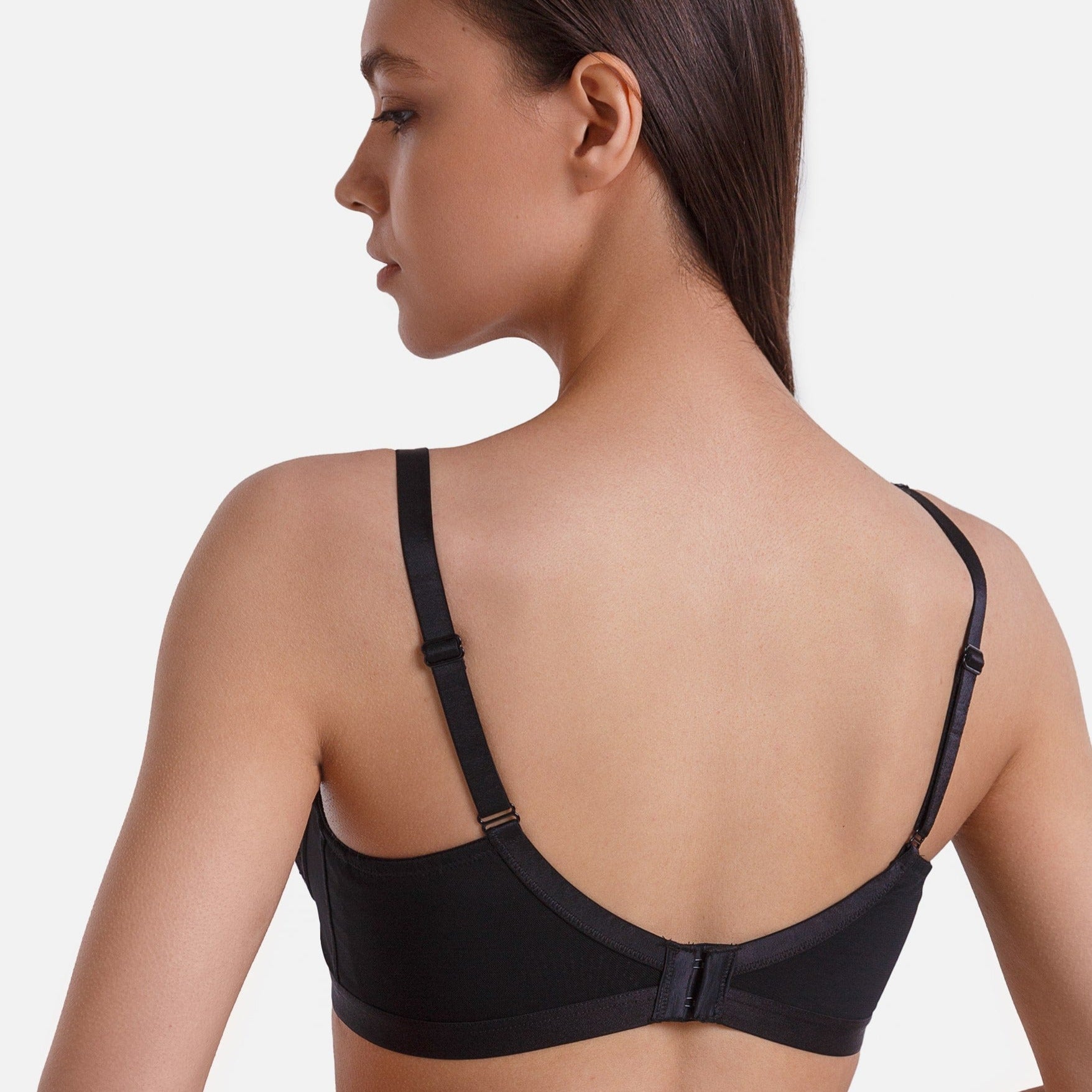 Padded Prosthesis Bralette in Black | Back View | Megami Lingerie from The Bra Sisters
