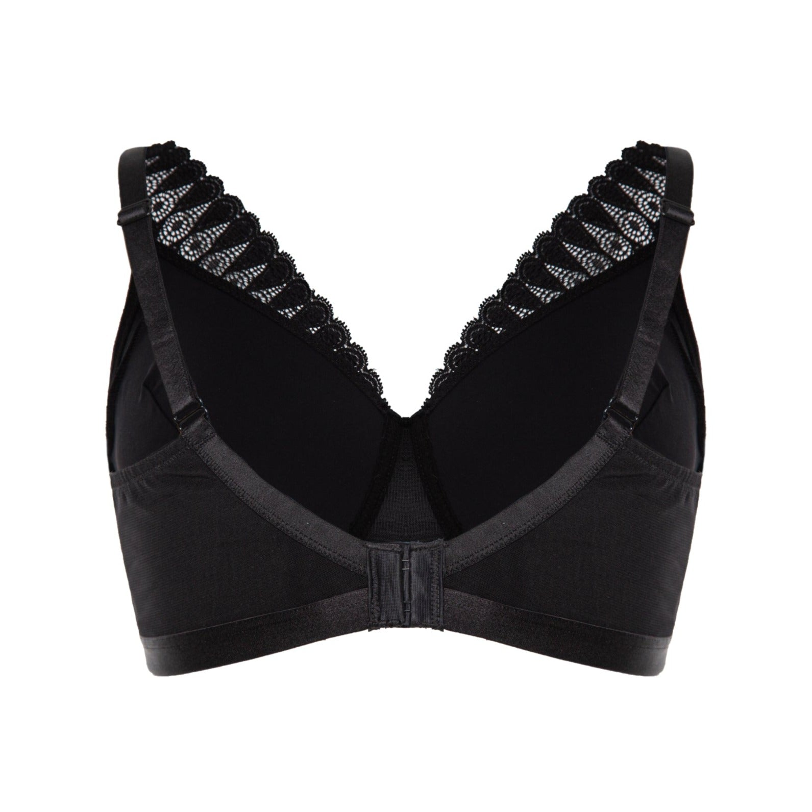 Padded Prosthesis Bralette in Black | Product Shot Back | Megami Lingerie from The Bra Sisters