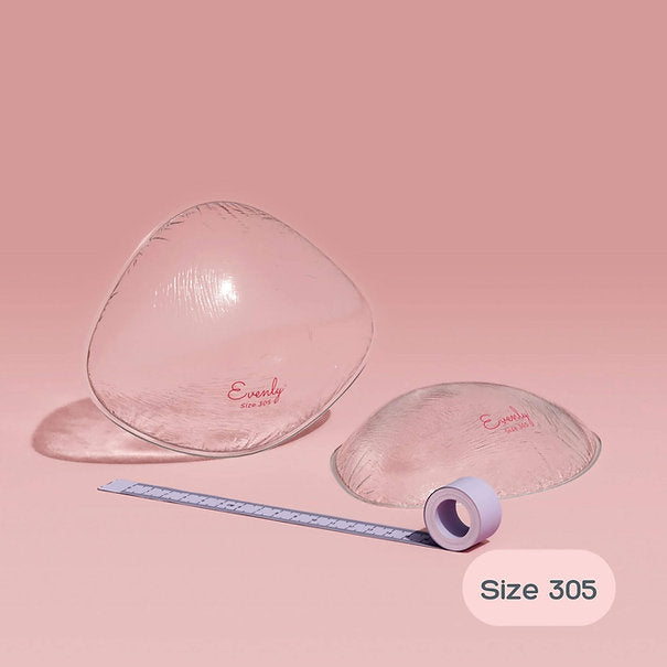 Evenly Bra Balancers™ are specifically designed bra fillers ...also known as breast forms, bra inserts, bra pads and prostheses. Light, and easy to wear in your regular bra on your smaller side, they create a smooth, natural, even appearance for uneven boobs. Available in 7 sizes to suit your shape.