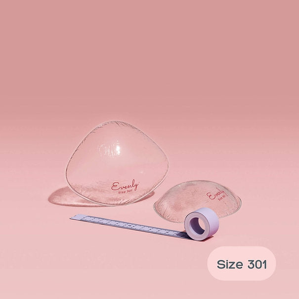 Evenly Bra Balancers™ are specifically designed bra fillers ...also known as breast forms, bra inserts, bra pads and prostheses. Light, and easy to wear in your regular bra on your smaller side, they create a smooth, natural, even appearance for uneven boobs. Available in 7 sizes to suit your shape.