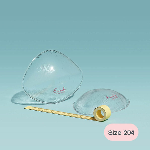 Evenly Bra Balancers™ are specifically designed bra fillers ...also known as breast forms, bra inserts, bra pads and prostheses. Light, and easy to wear in your regular bra on your smaller side, they create a smooth, natural, even appearance for uneven boobs. Available in 7 sizes to suit your shape.