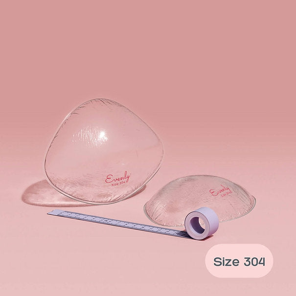 Evenly Bra Balancers™ are specifically designed bra fillers ...also known as breast forms, bra inserts, bra pads and prostheses. Light, and easy to wear in your regular bra on your smaller side, they create a smooth, natural, even appearance for uneven boobs. Available in 7 sizes to suit your shape.