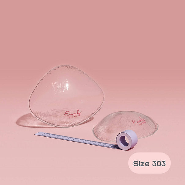 Evenly Bra Balancers™ are specifically designed bra fillers ...also known as breast forms, bra inserts, bra pads and prostheses. Light, and easy to wear in your regular bra on your smaller side, they create a smooth, natural, even appearance for uneven boobs. Available in 7 sizes to suit your shape.