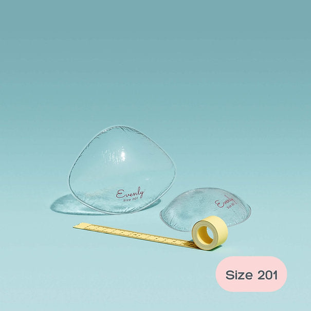 Evenly Bra Balancers™ are specifically designed bra fillers ...also known as breast forms, bra inserts, bra pads and prostheses. Light, and easy to wear in your regular bra on your smaller side, they create a smooth, natural, even appearance for uneven boobs. Available in 7 sizes to suit your shape.