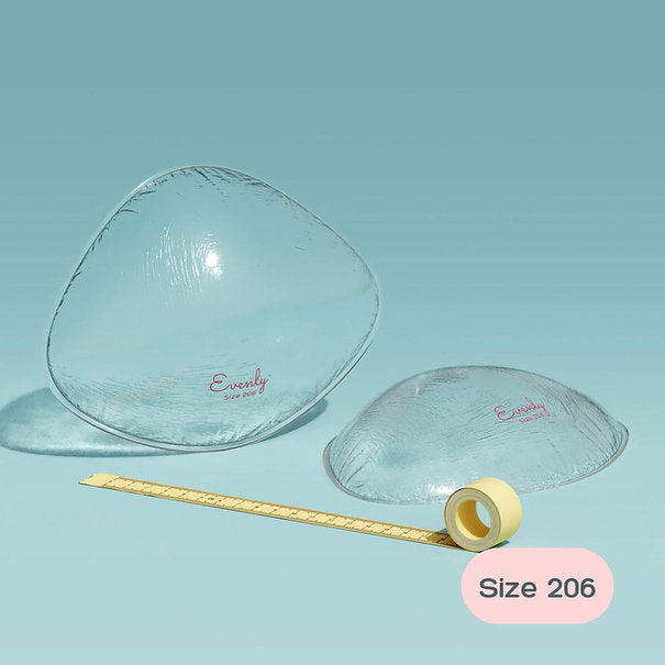 Evenly Bra Balancers™ are specifically designed bra fillers ...also known as breast forms, bra inserts, bra pads and prostheses. Light, and easy to wear in your regular bra on your smaller side, they create a smooth, natural, even appearance for uneven boobs. Available in 7 sizes to suit your shape.