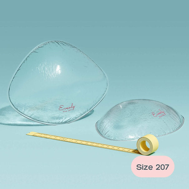 Evenly Bra Balancers™ are specifically designed bra fillers ...also known as breast forms, bra inserts, bra pads and prostheses. Light, and easy to wear in your regular bra on your smaller side, they create a smooth, natural, even appearance for uneven boobs. Available in 7 sizes to suit your shape.