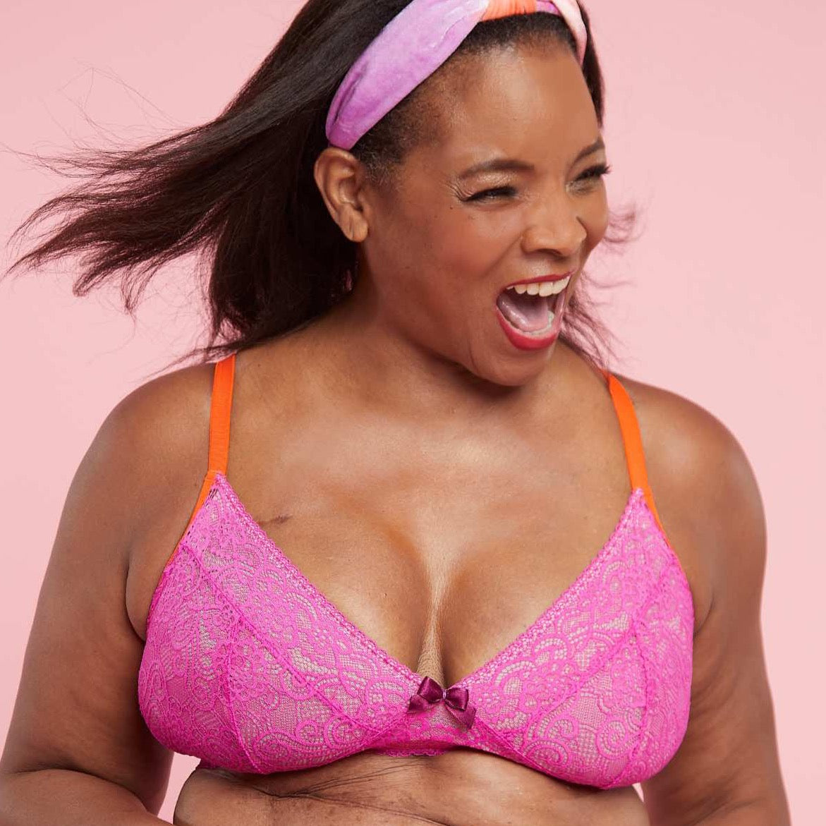 Gloria Lacey Bralette in Pink | Mastectomy Lingerie by AnaOno