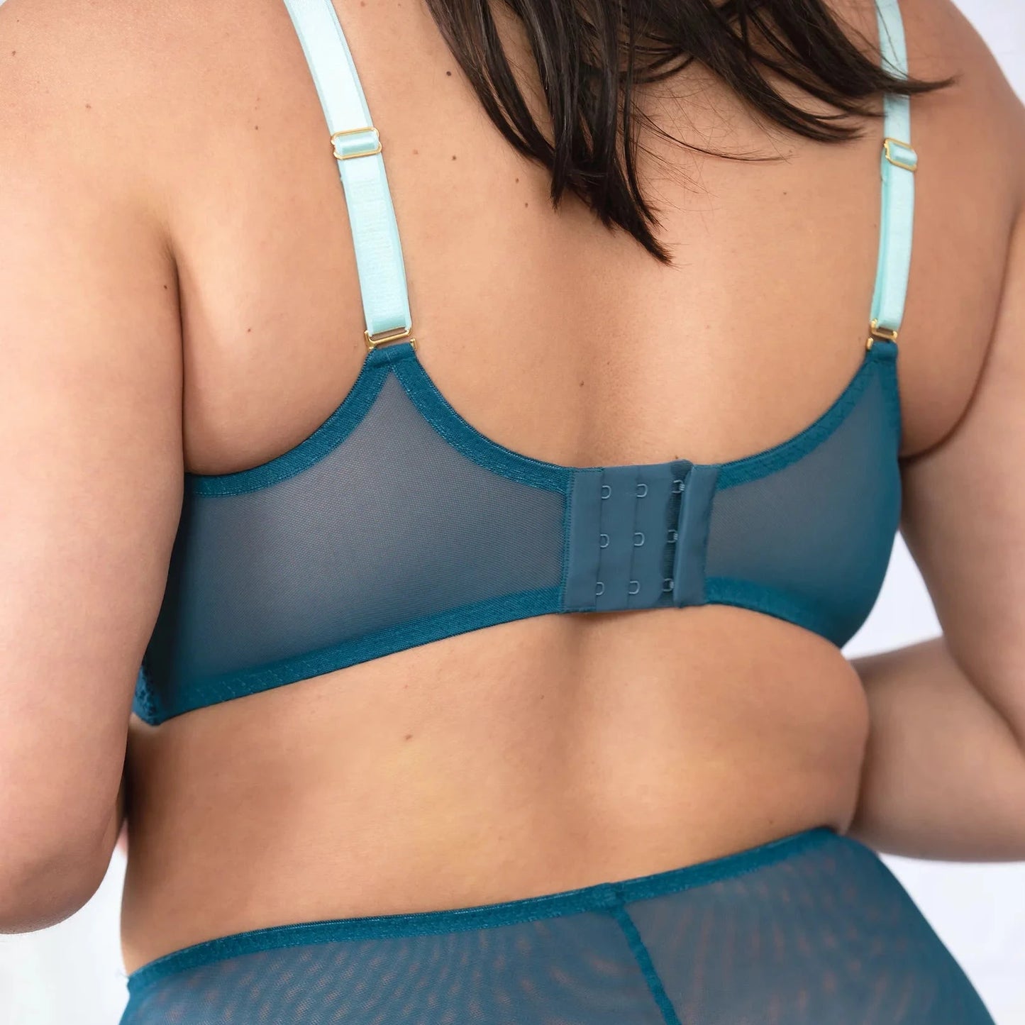 I am enough Bra in Petrol and Mint | LoveRose Lingerie