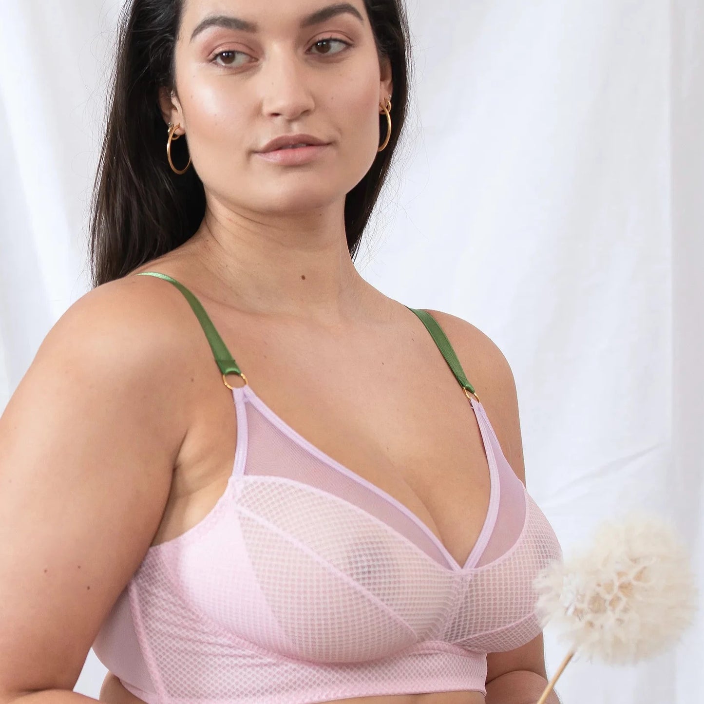 I am enough Bra in Powder and Fern | LoveRose Lingerie