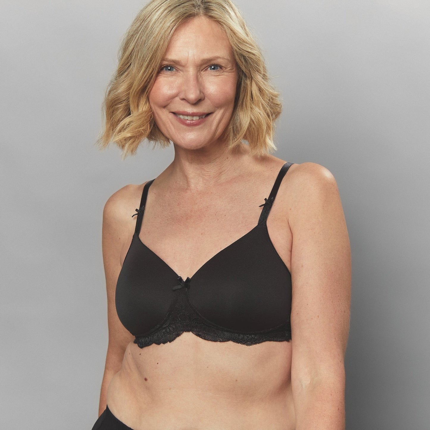 Georgia T-Shirt Bra in Black | Mastectomy Bras By Royce Lingerie