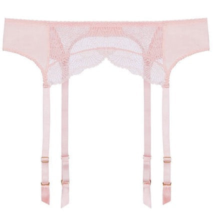 Here Comes Trouble Suspender Belt in Lotus Pink | Little Luxuries by LoveRose Lingerie