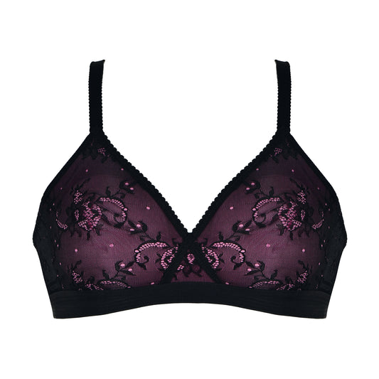 Soft Bra by Naturana in Purple Lace | Mastectomy Bras