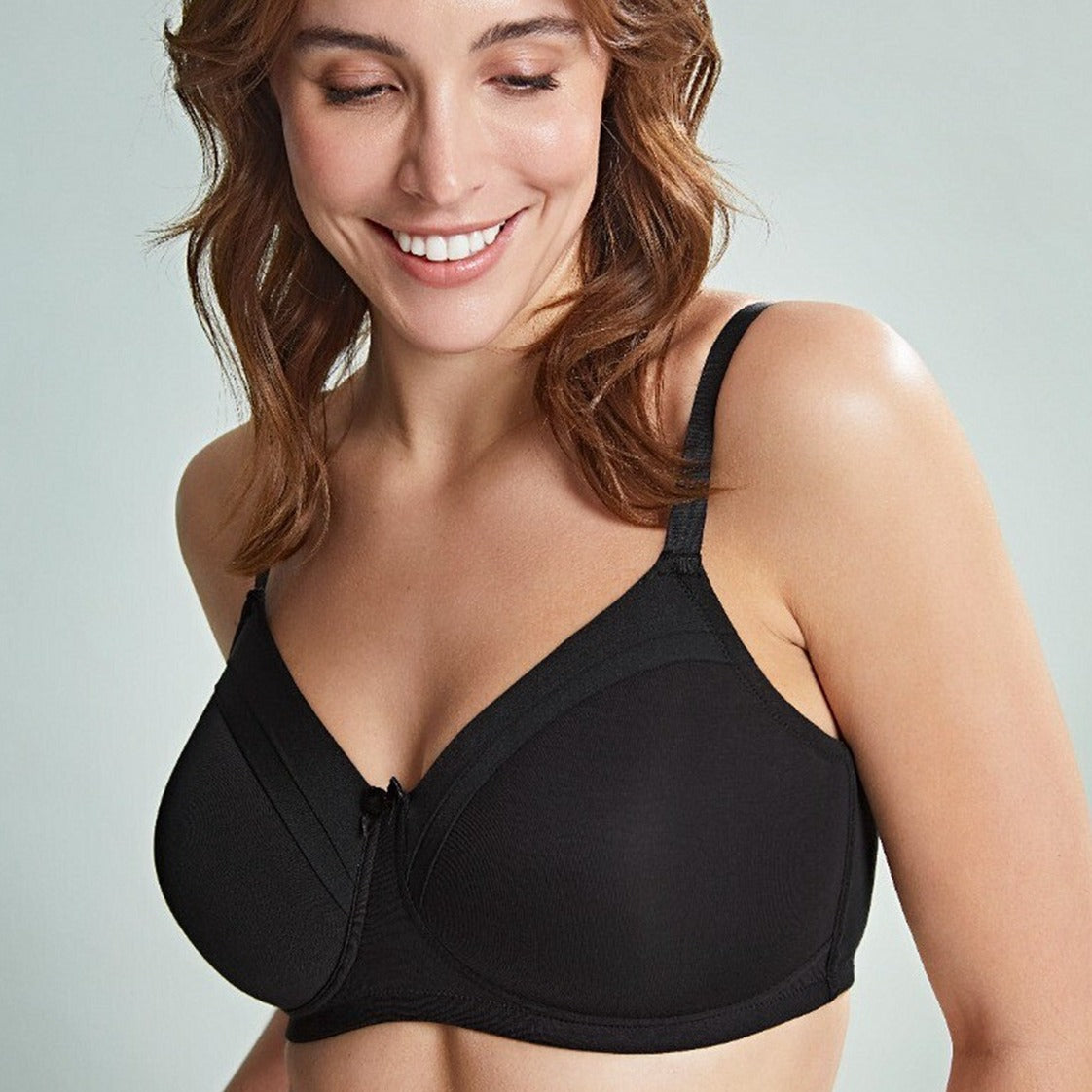 Maisie Smooth Soft T-Shirt Bra in Black | Royce Lingerie