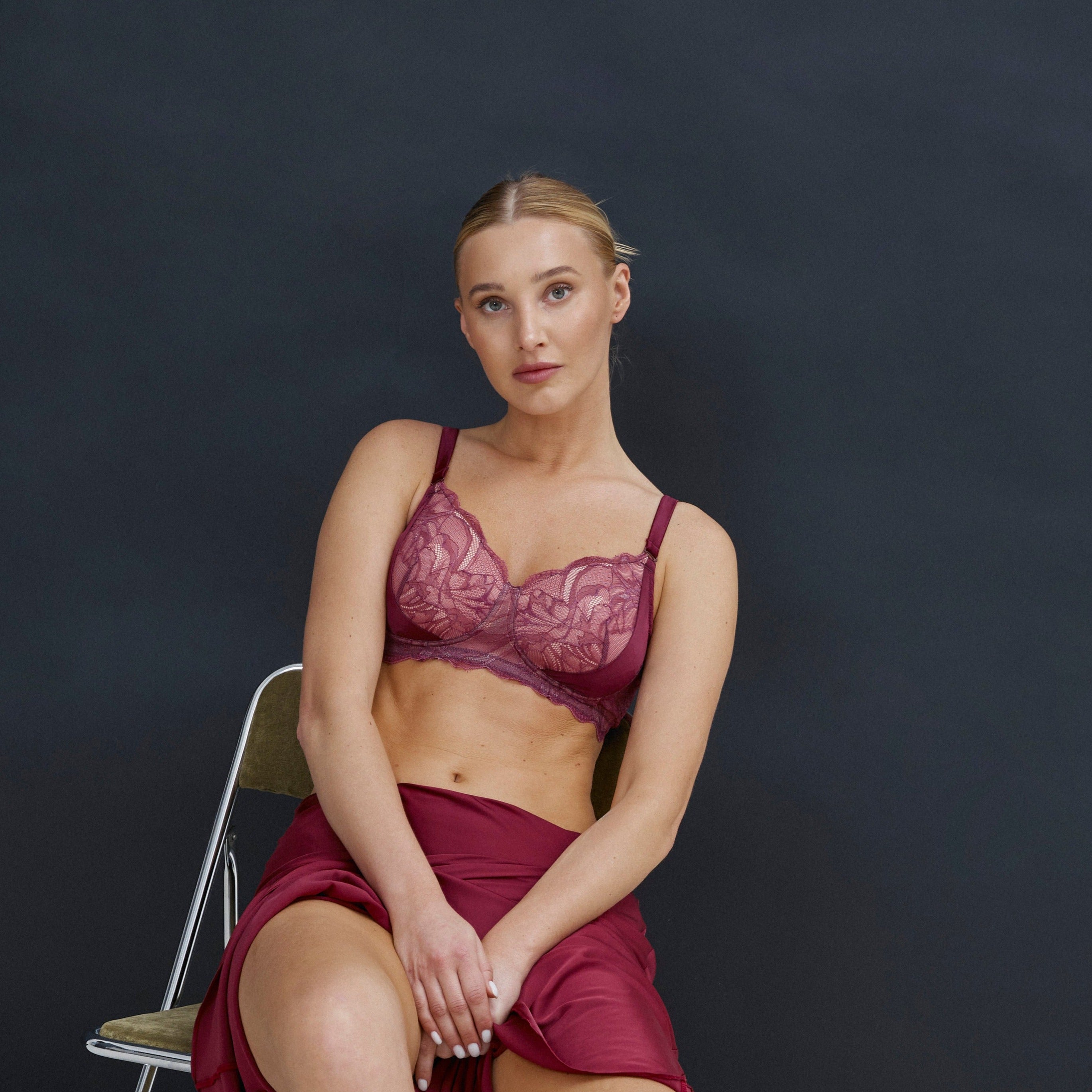 Maroon Banner Padded Bra