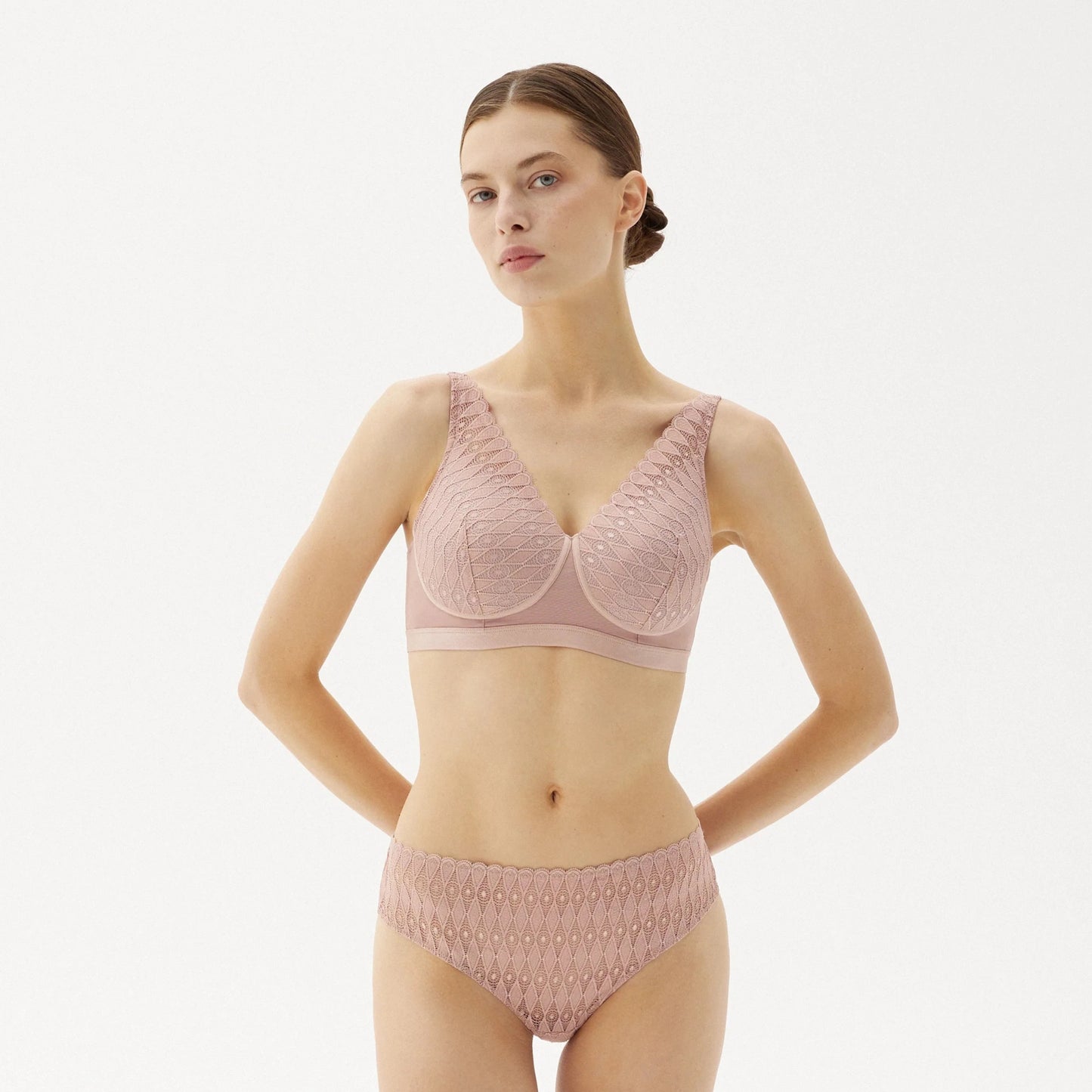 Padded Prosthesis Bralette in Dusty Rose | Megami Lingerie from The Bra Sisters

