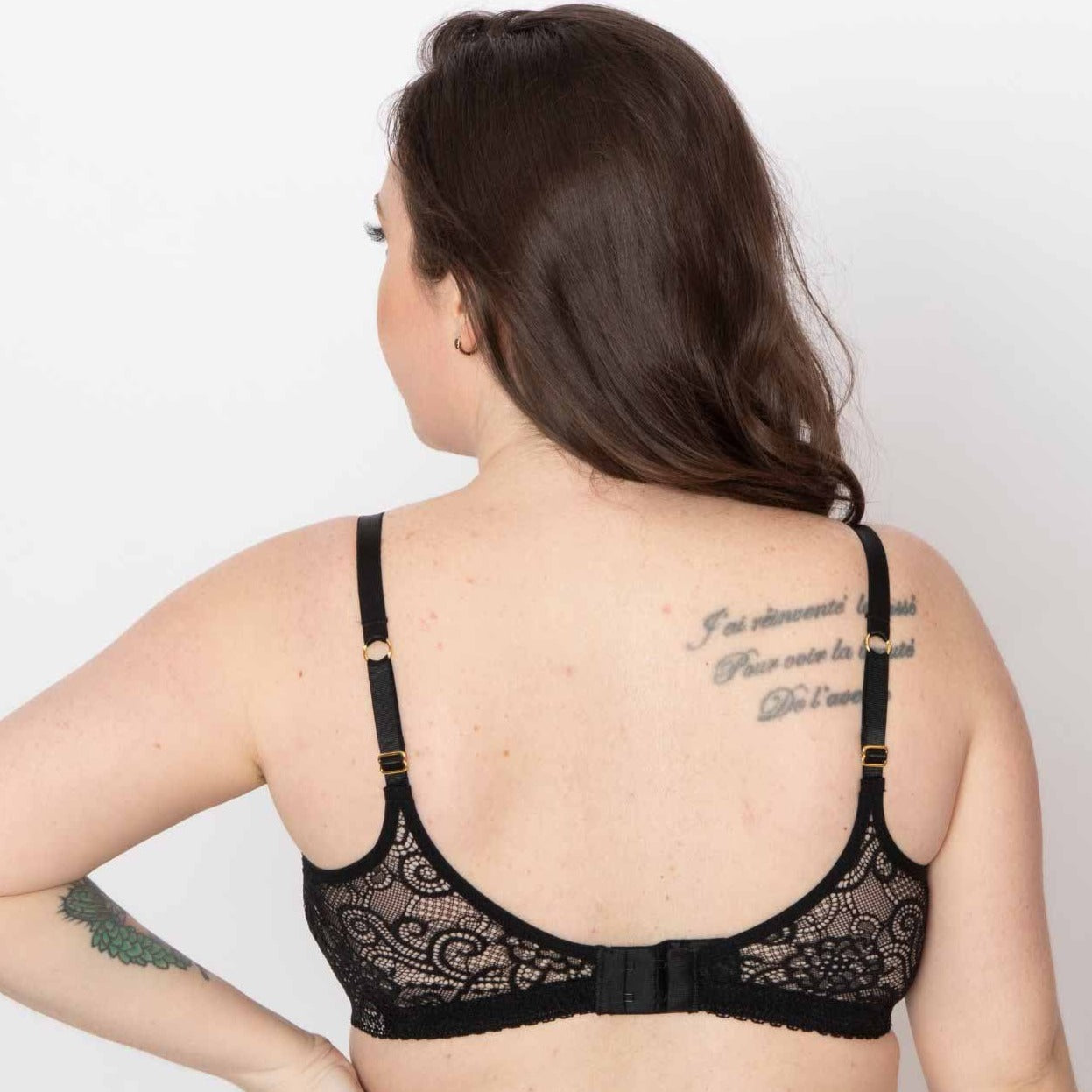 Gloria Pocketed Lace Bra in Black | Mastectomy Lingerie by AnaOno