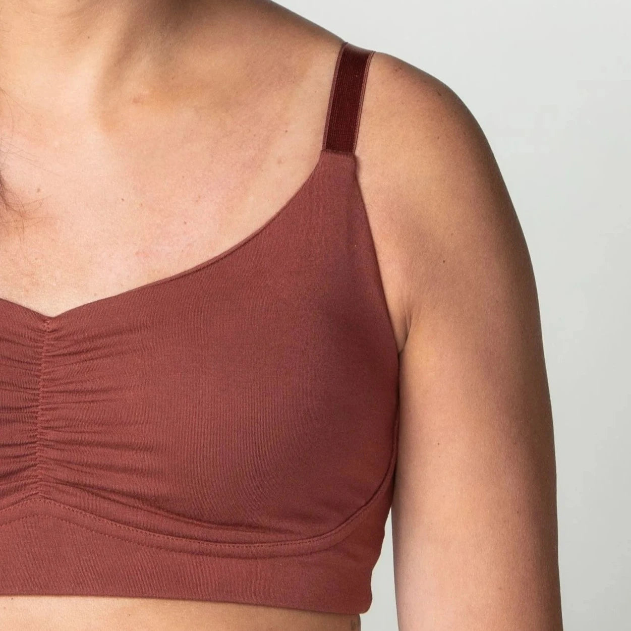 Monica Full Coverage Bra | AnaOno at Bra Sisters | Medium support full coverage bra in Slate colour, suitable after a mastectomy.