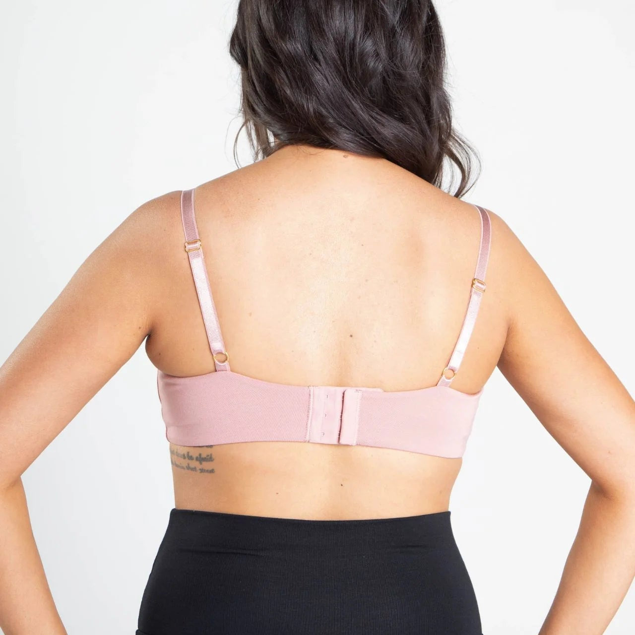 Molly Pocketed Plunge Bra in Blush |  AnaOno | Post-surgery bras made just for those affected by breast cancer and breast surgery.