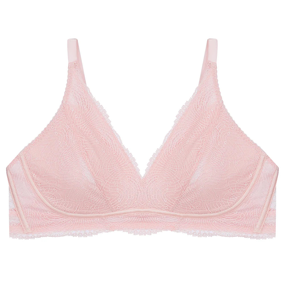 Hey Good Lookin' Bra in Lotus Pink | LoveRose Lingerie …luxurious, wire free lingerie engineered with clever hidden support and made in beautiful mood boosting colours with silks and recycled lace and mesh | The Bra Sisters