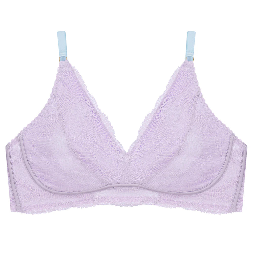 Hey Good Lookin' Bra in Iris | LoveRose Lingerie …luxurious, wire free lingerie engineered with clever hidden support and made in beautiful mood boosting colours with silks and recycled lace and mesh | The Bra Sisters