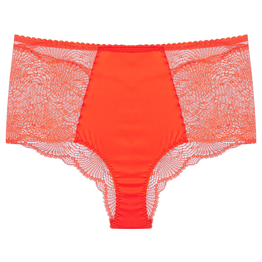 Fiesty Pant in Mandarin | LoveRose Lingerie …luxurious, wire free lingerie engineered with clever hidden support and made in beautiful mood boosting colours with silks and recycled lace and mesh | The Bra Sisters