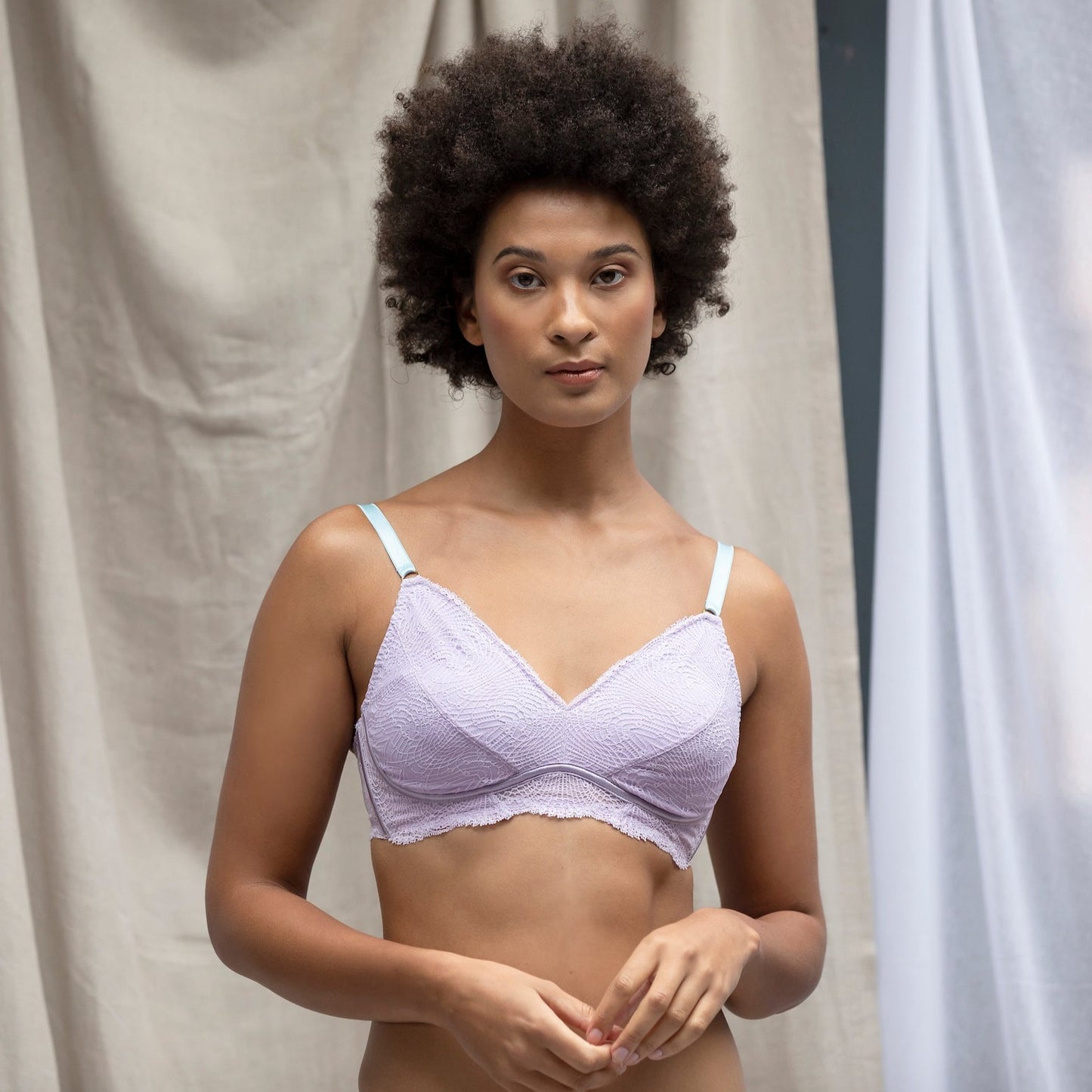 Hey Good Lookin’ Pocketed Wire-Free Bra | in Lilac | Luxury post-surgery, wire-free lingerie from LoveRose