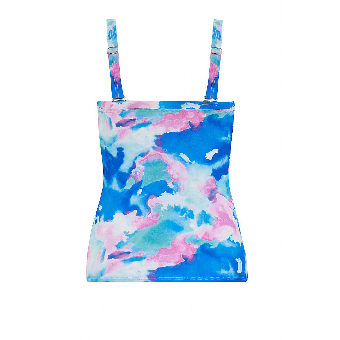 Casablanca Ruched Tankini in a beautiful tie dye print | Swimwear from Nicola Jane | Pocketed mastectomy swimwear for women touched by breast cancer