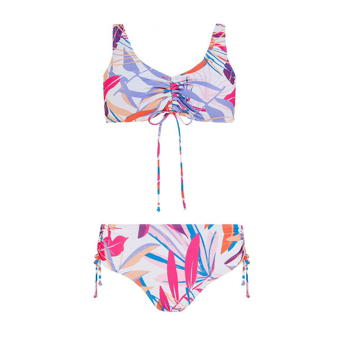 Cocoa Beach Bikini in a vibrant palm leaf print | Swimwear from Nicola Jane | Pocketed mastectomy swimwear for women touched by breast cancer