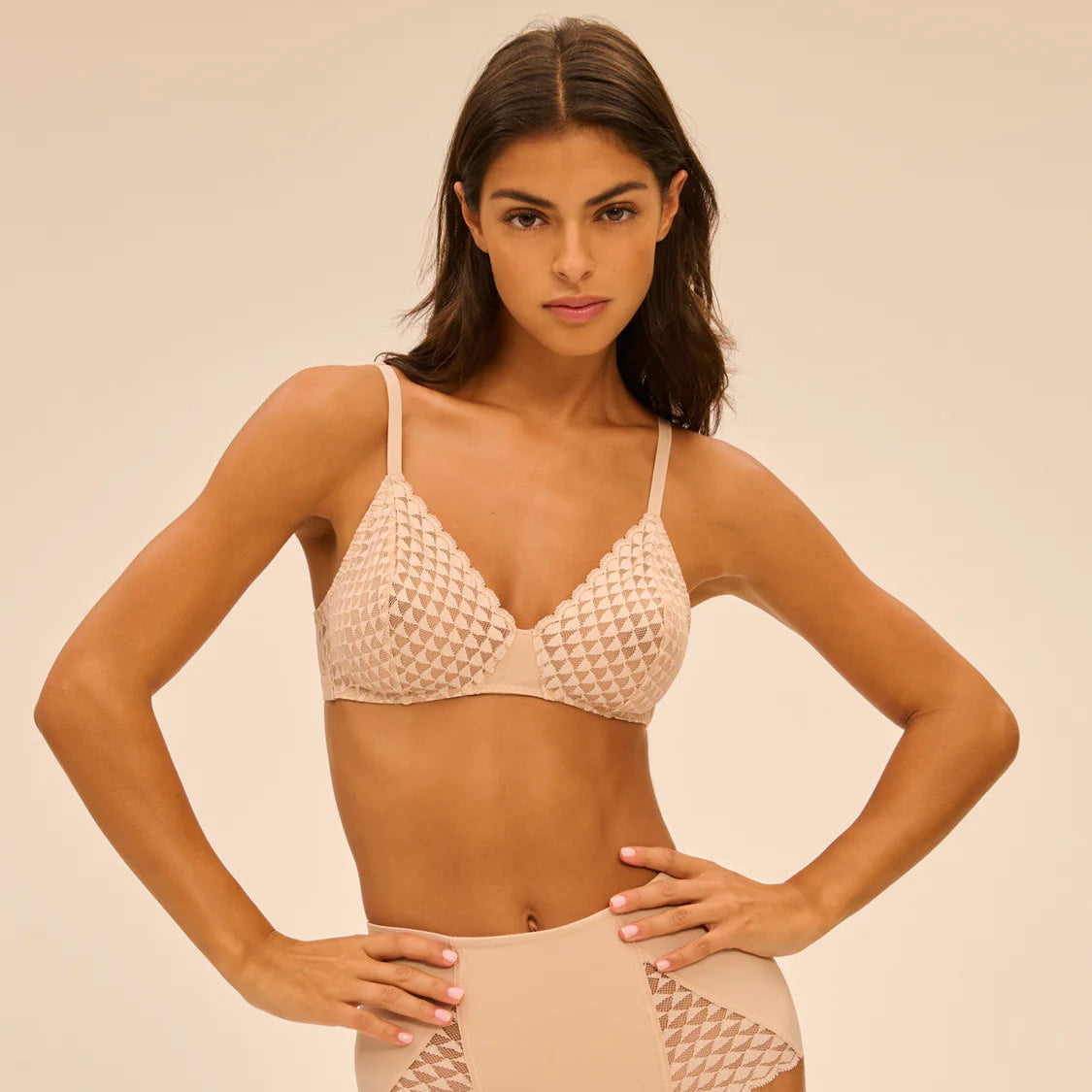 Subtile Wireless Triangle Bra | Skin Rose | Simone Perele x The Bra Sisters 