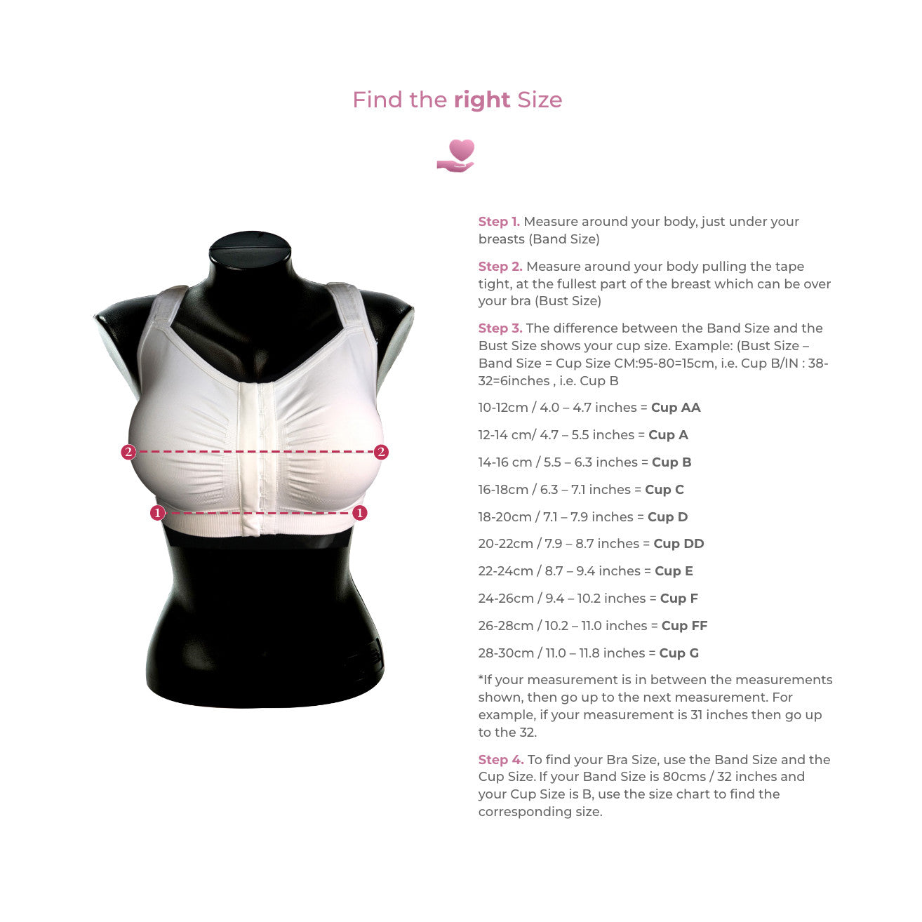 Reco Heart Post-Surgical Bra