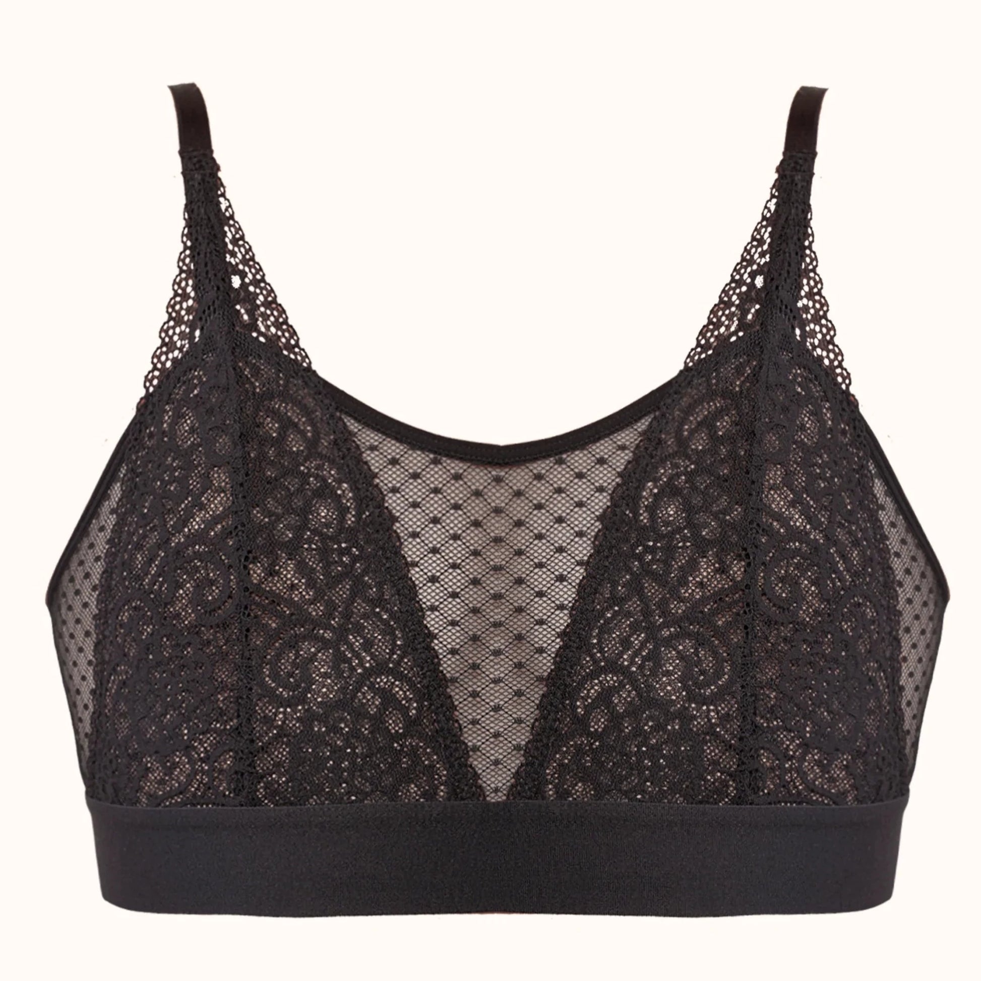 Maggie Lace Bralette in Black | AnaOno | Soft post-surgery bras made just for those affected by breast cancer, breast surgeries or discomfort.