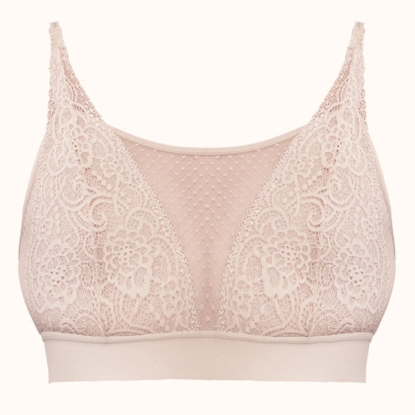 Maggie Lace Bralette in Champagne | AnaOno | Soft post-surgery bras made just for those affected by breast cancer, breast surgeries or discomfort.