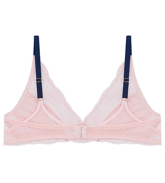 See You at Nine Non-Pocketed Wire-Free Bra in Lotus Pink & Midnight | LoveRose Lingerie