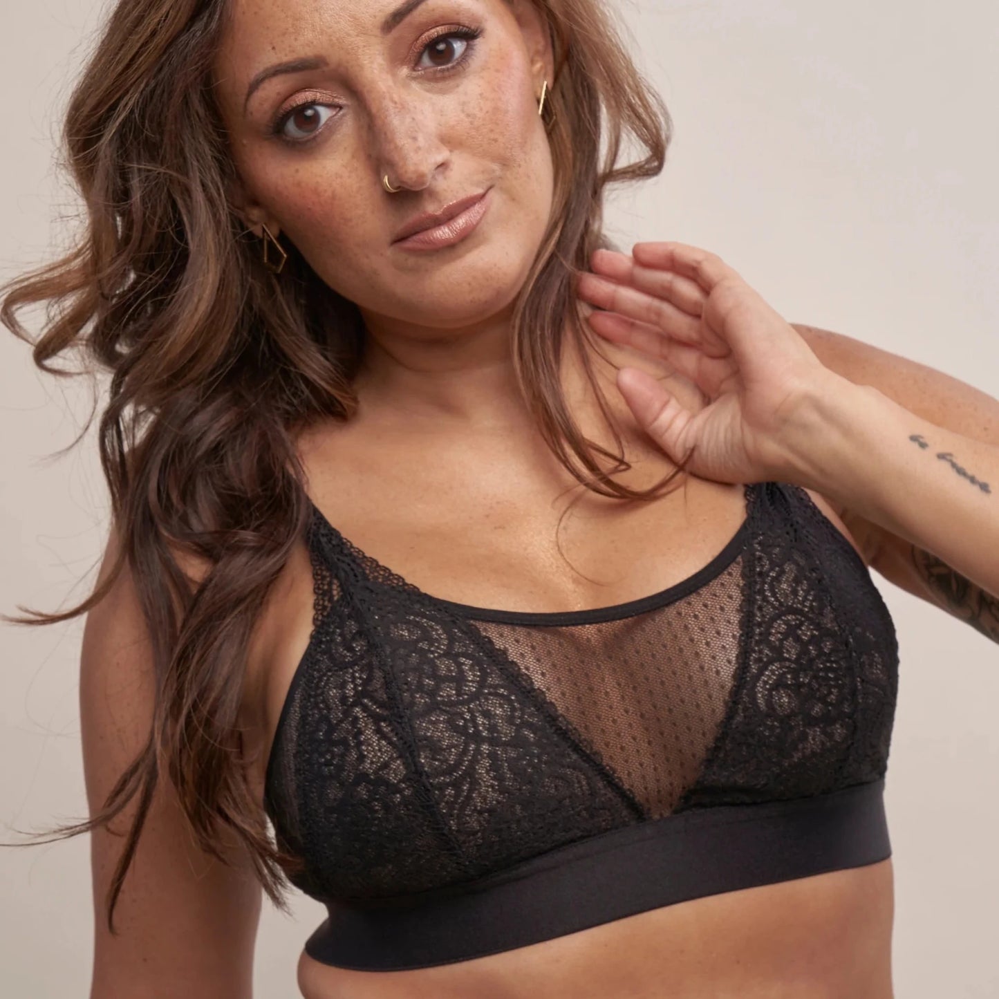 Maggie Lace Bralette in Black | AnaOno | Soft post-surgery bras made just for those affected by breast cancer, breast surgeries or discomfort.