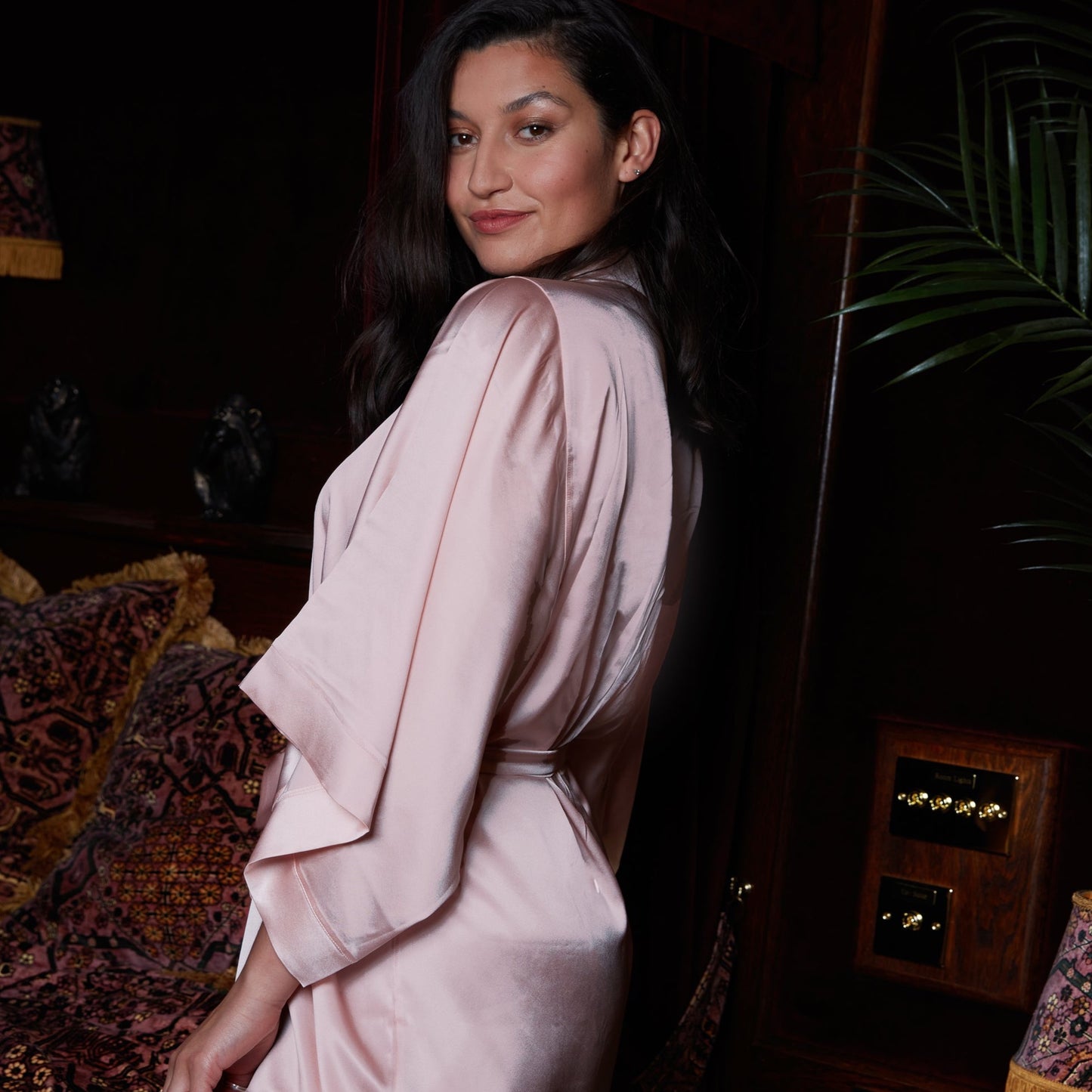 Satin Assassin Robe in Lotus Pink | Little Luxuries by LoveRose Lingerie