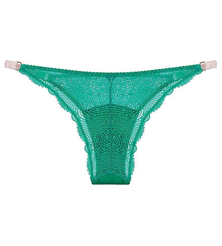 Beautiful Pant | Luxe Green & Lotus Pink - Knickers | LoveRose Lingerie