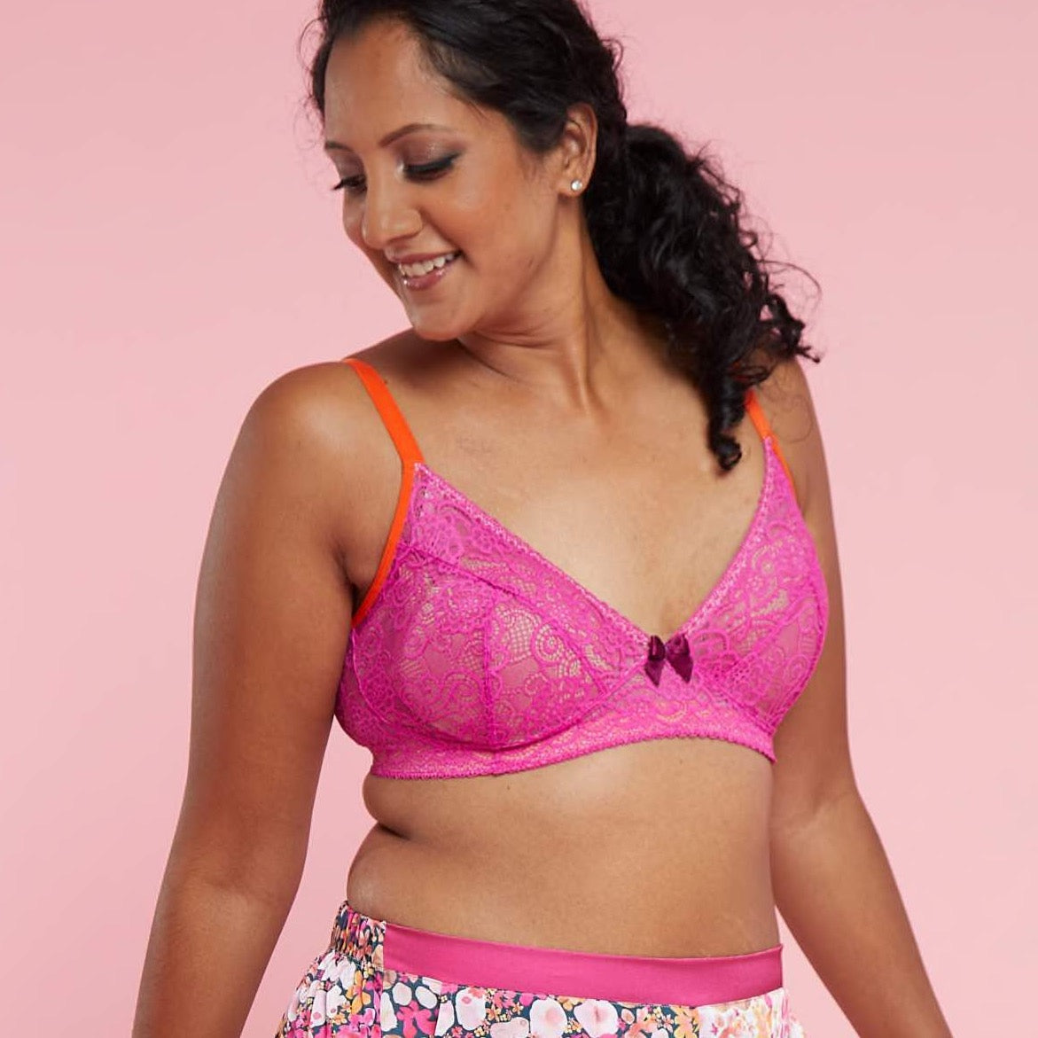 Gloria Lacey Bralette in Pink | Mastectomy Lingerie by AnaOno