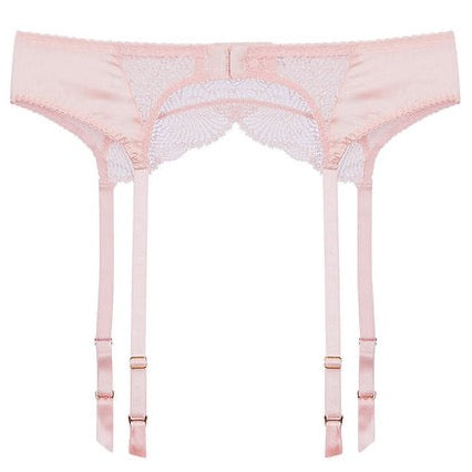 Here Comes Trouble Suspender Belt in Lotus Pink | Little Luxuries by LoveRose Lingerie