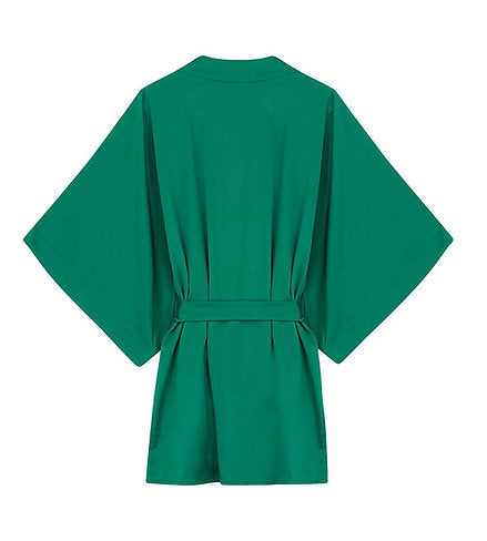 Satin Assassin Robe in Luxe Green | Little Luxuries by LoveRose Lingerie